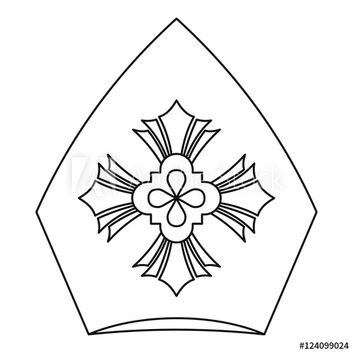 500x500 Pope Hat Icon Outline Illustration Of Pope Hat Vector Icon