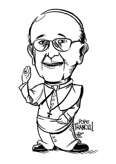 Pope Francis Drawing | Free download on ClipArtMag