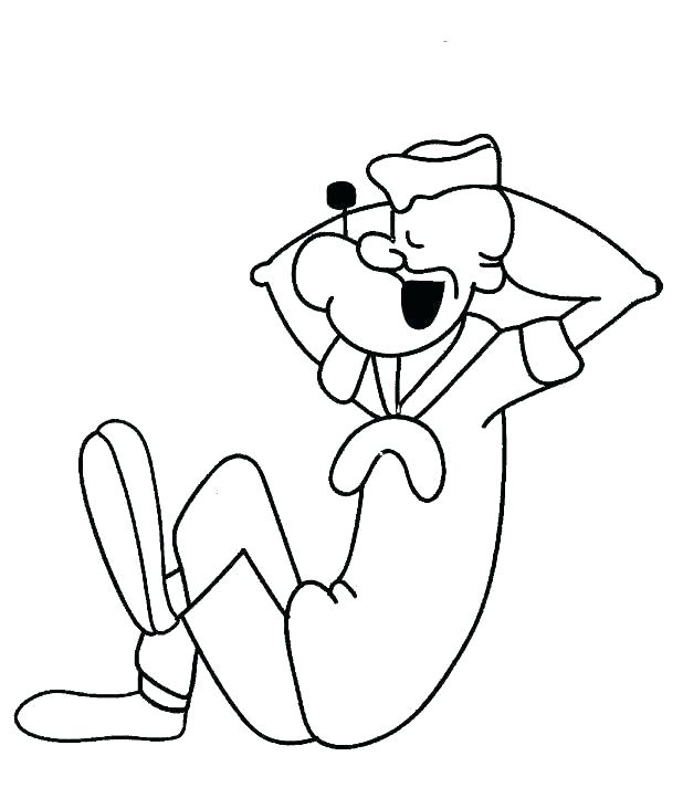 618x722 coloring pages printable free popeye the sailor man co betterfor