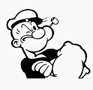 300x291 Popeye Vinyl Decal Sticker For Car Truck Bumper Wall Window