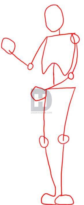 291x709 How To Draw Popeye The Sailor Man, Step