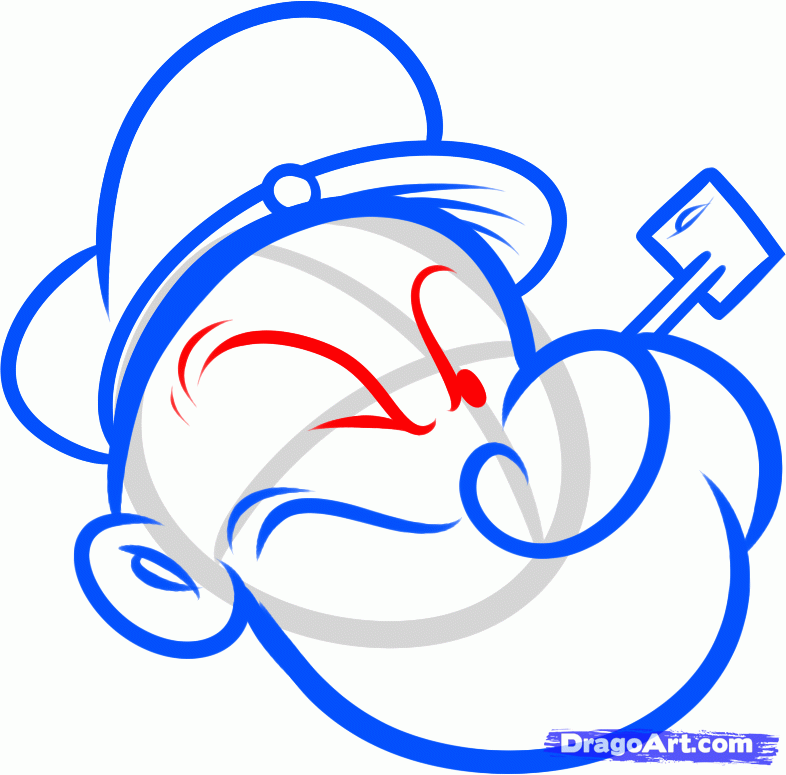 786x775 How To Draw Popeye Easy, Step