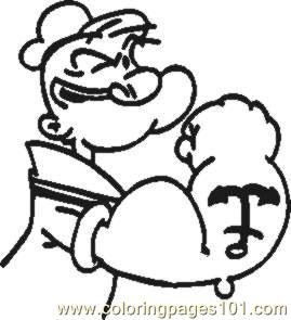 269x295 Popeye Coloring Page