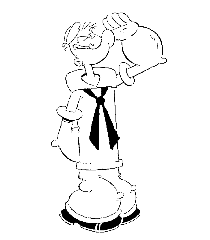 700x800 Coloring Popeye Picture