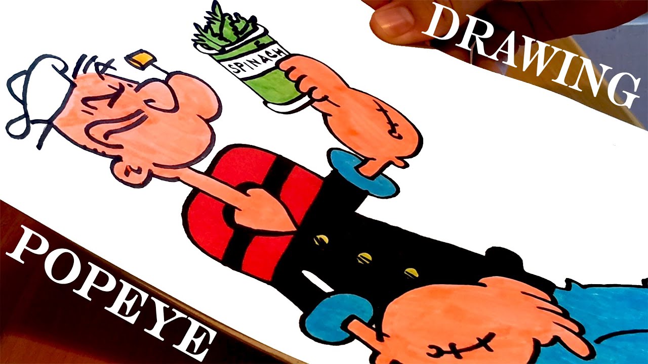 1280x720 How To Draw Popeye The Sailor Man Easy