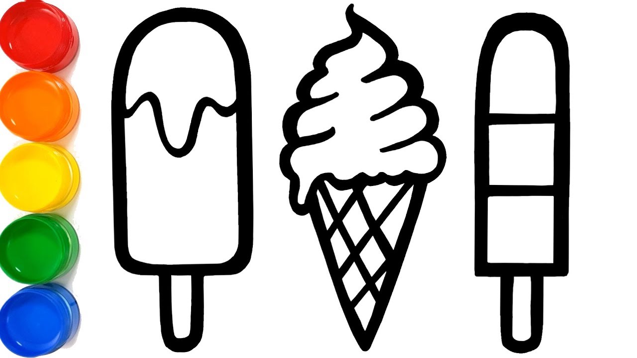 1280x720 Glitter Toy Ice Cream Popsicle Coloring And Drawing For Kids