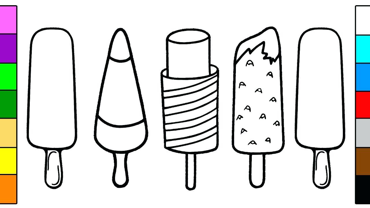 1280x720 Popsicle Coloring Pages