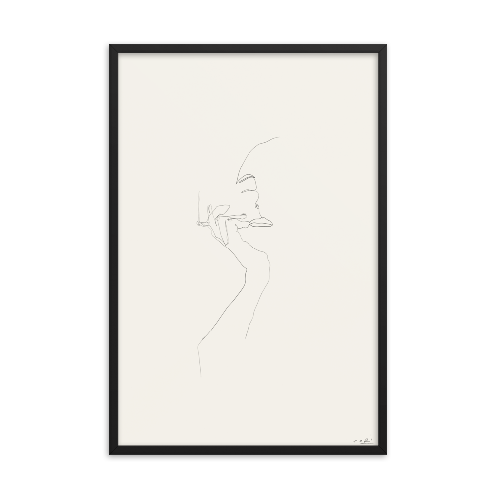 1000x1000 cigarettes on the porch fine art print coral monday