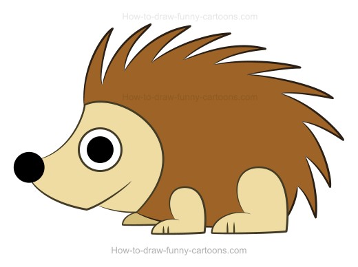 520x388 How To Draw A Cartoon Porcupine