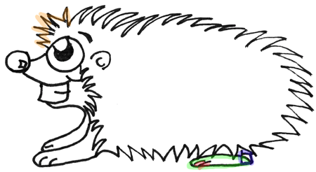 450x246 Step Drawing Cartoon Porcupines With Instructional Tutorial