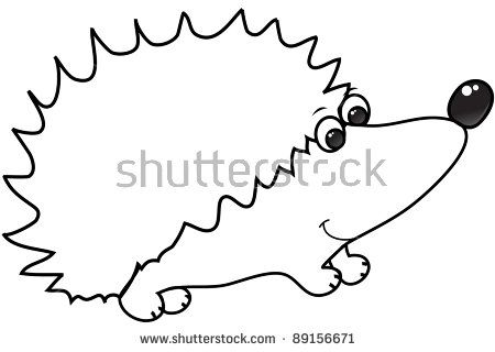 450x320 cute porcupine outline happy little hedgehog cartoon hedgehog