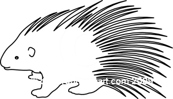 350x201 Porcupine Clipart