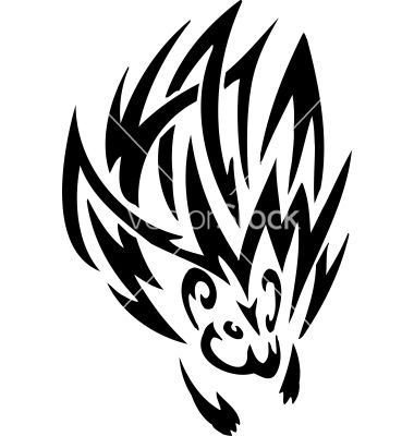 380x400 Porcupine In Tribal Style
