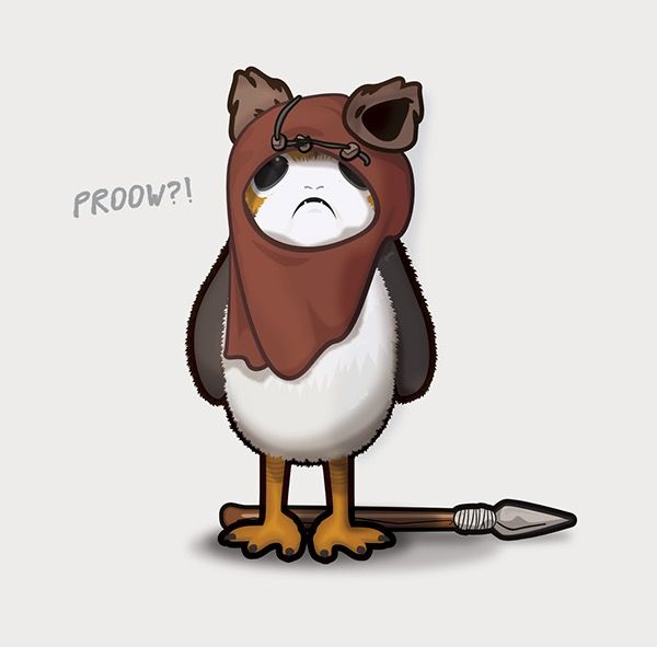 600x591 porg dressed as an ewok
