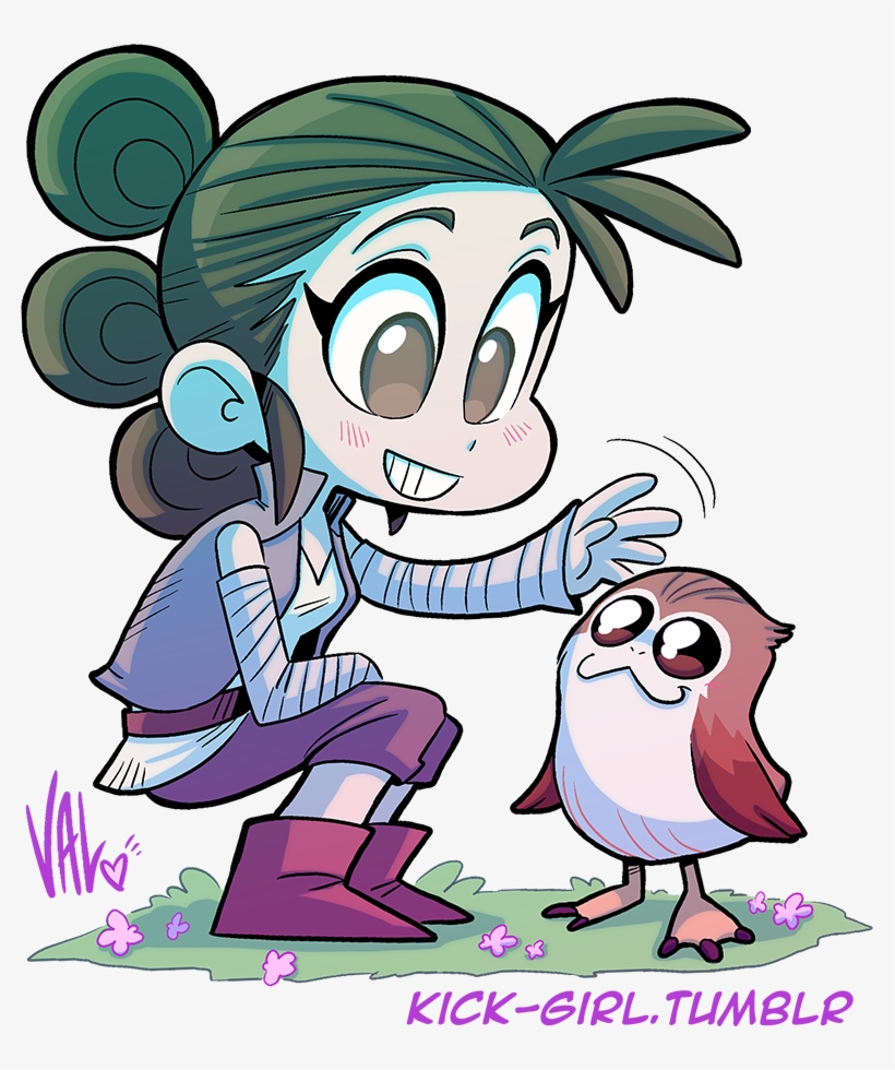 820x980 Rey With A Little Porg Friend I've Been Long Overdue