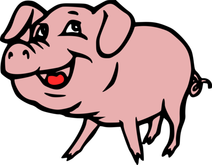 436x340 Hampshire Pig Pork Drawing Snout Mammal Cc0