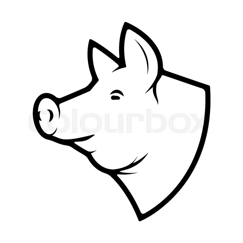 800x800 Pork Meat Label On White Background Stock Vector Colourbox