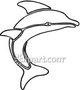 265x300 leaping porpoise outline