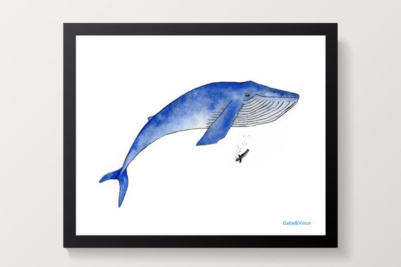 570x380 Printable Nursery Wall Art Whale Print Ocean Life Print Etsy