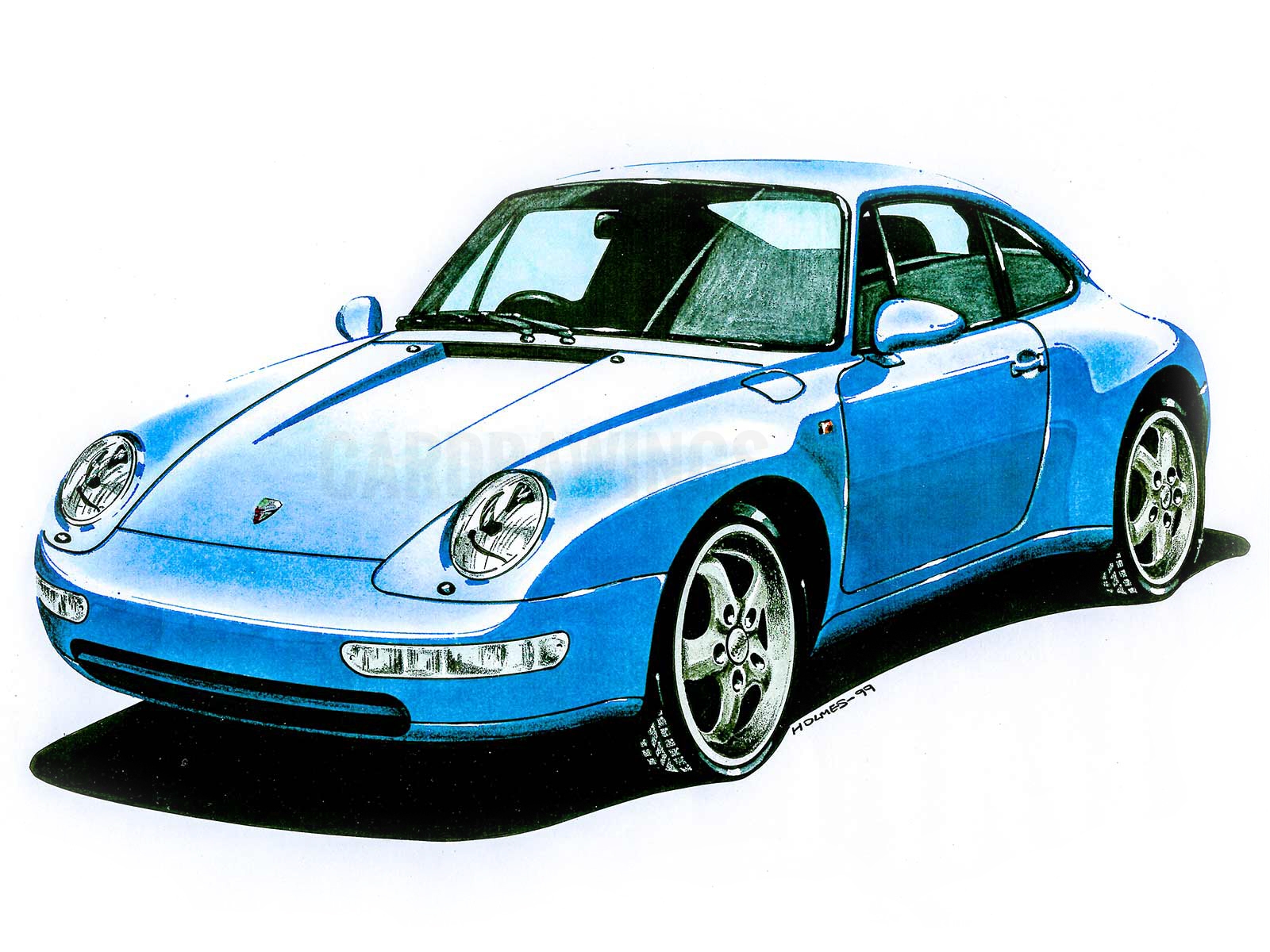 1600x1200 Car Drawings