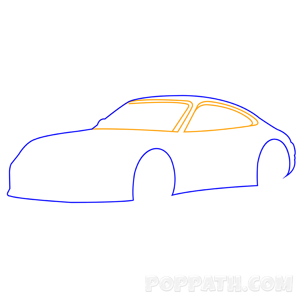 1000x1000 How To Draw A Porsche Pop Path