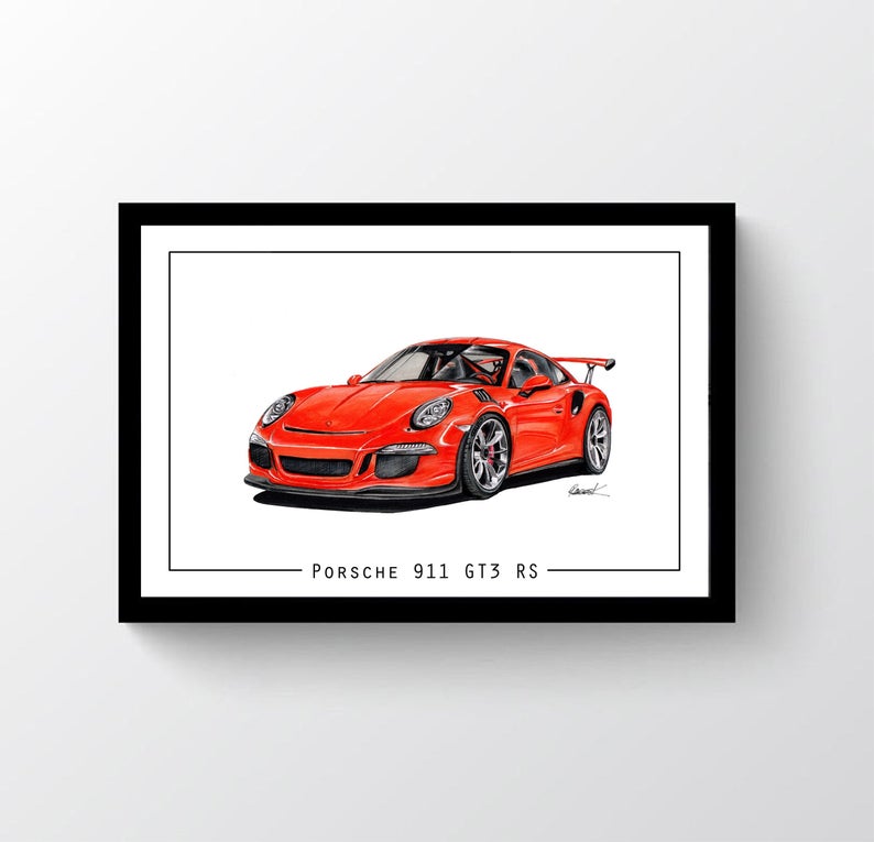 794x765 Porsche Rs Print Etsy