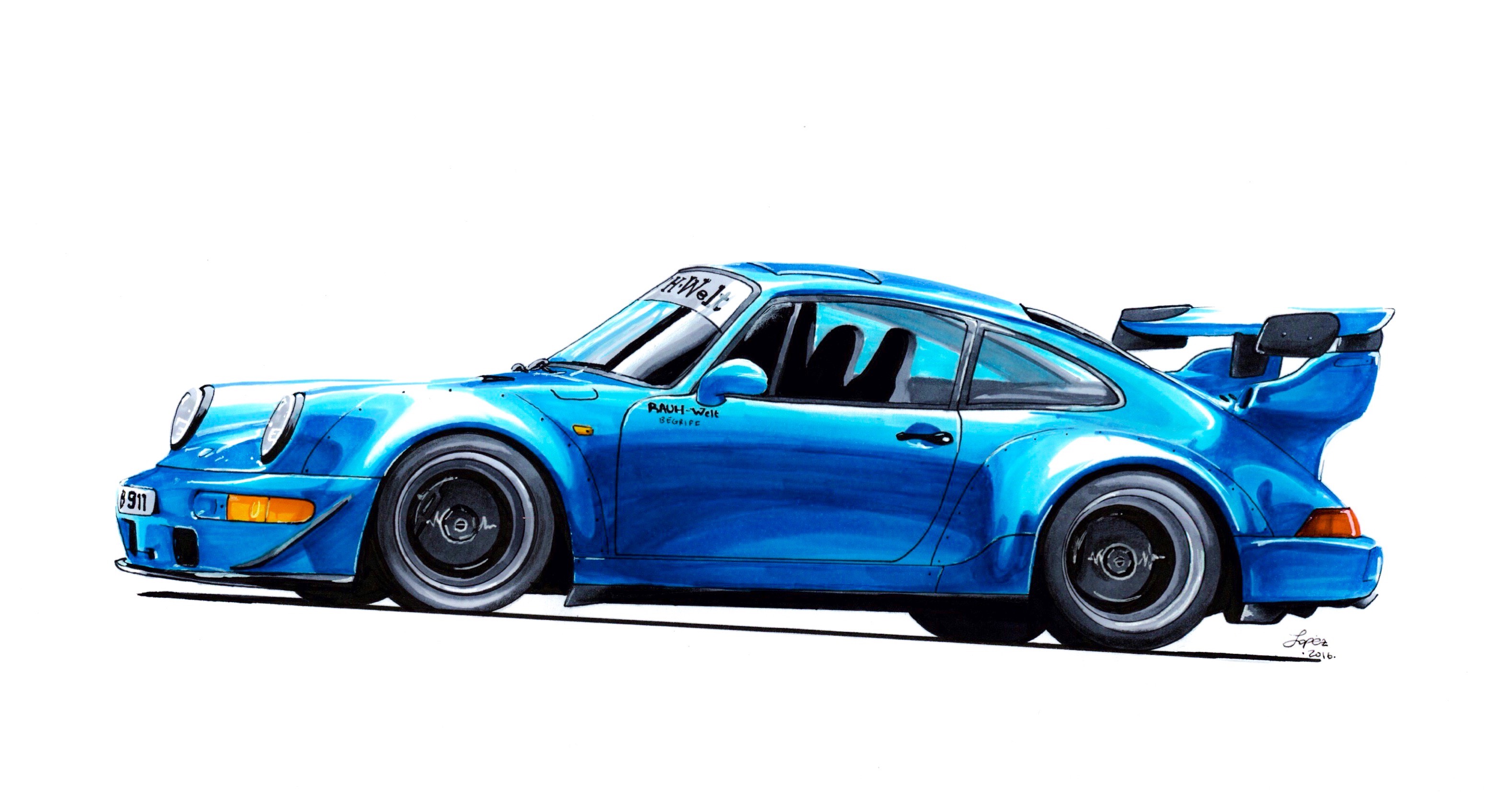 3155x1652 Porsche Rauh Welt Drawing Scanned
