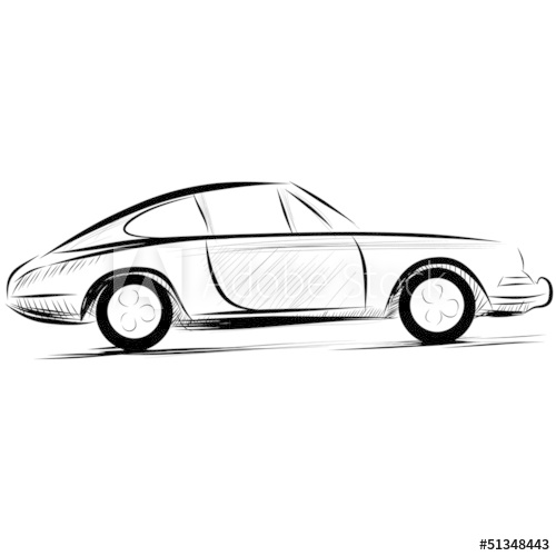 500x500 Car Racing Auto Logo Line Art