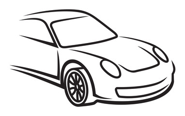 382x240 Car Line Art