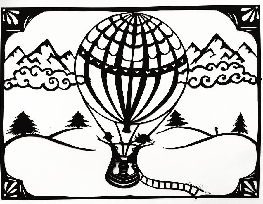 900x698 June In A Balloon Drawing