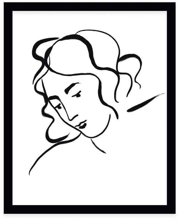 602x736 winston porter 'rosa' framed drawing print in tatouage