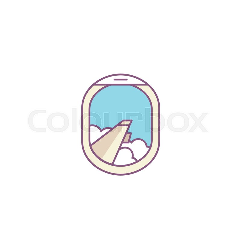 800x800 Vector Airplane Window Porthole Icon Stock Vector Colourbox