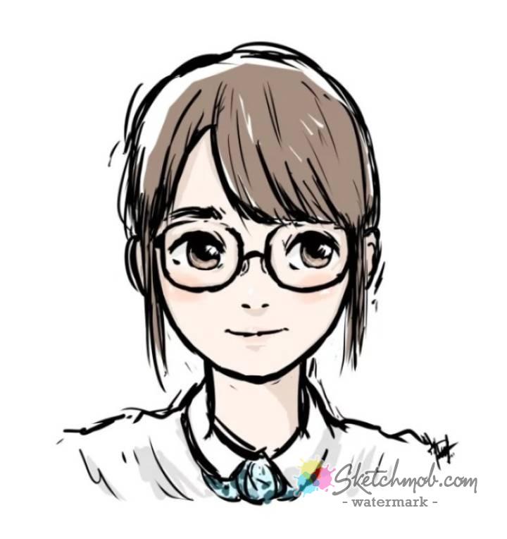 720x764 Custom I Will Draw You A Cute Doodle Portrait Commission Sketchmob