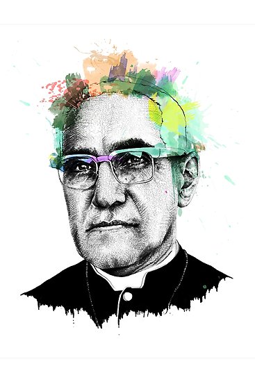 367x550 oscar romero portrait art posters