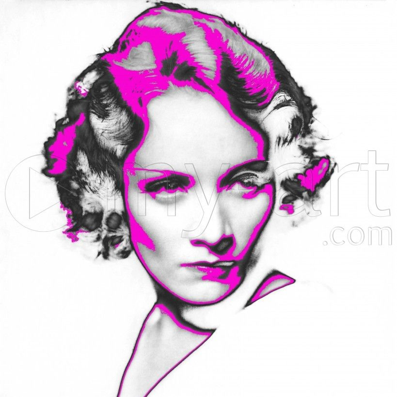 819x819 Other, Portrait Pop Art Marlene Dietrich Is Always Rose