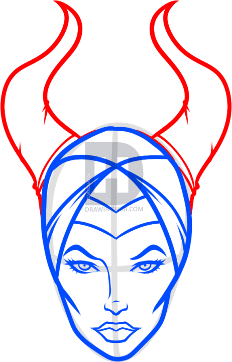 462x720 How To Draw Maleficent Easy, Step