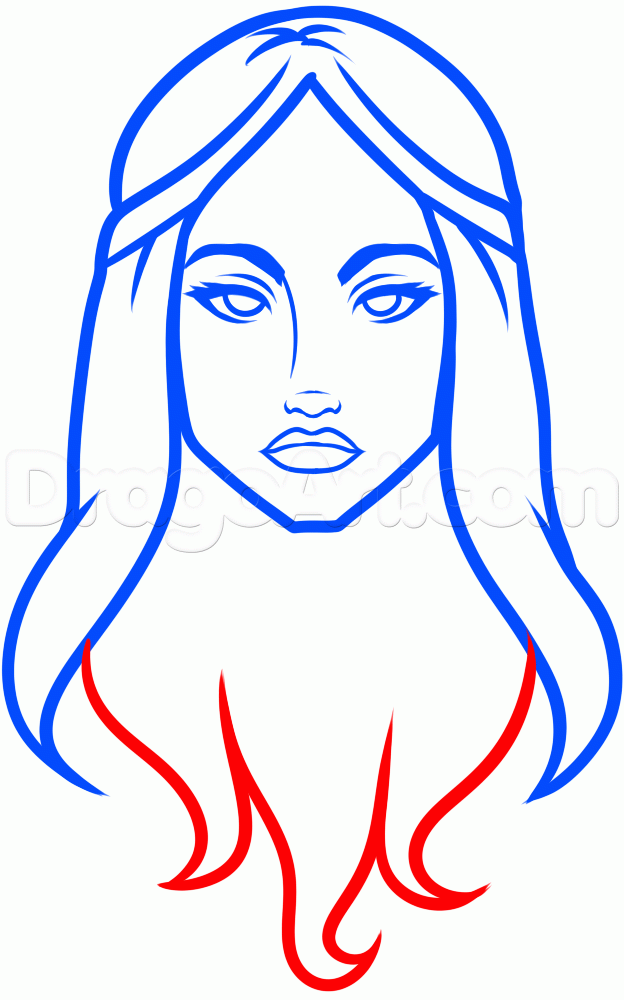 624x1000 How To Draw Aurora Easy, Step