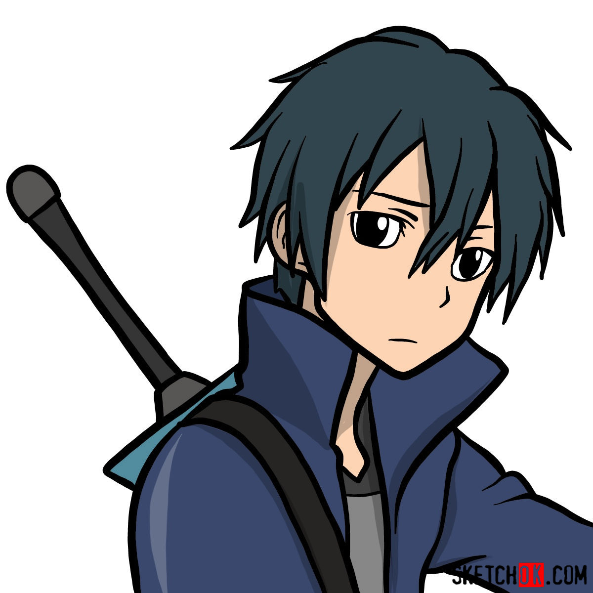 1200x1200 How To Draw Kirito's Portrait