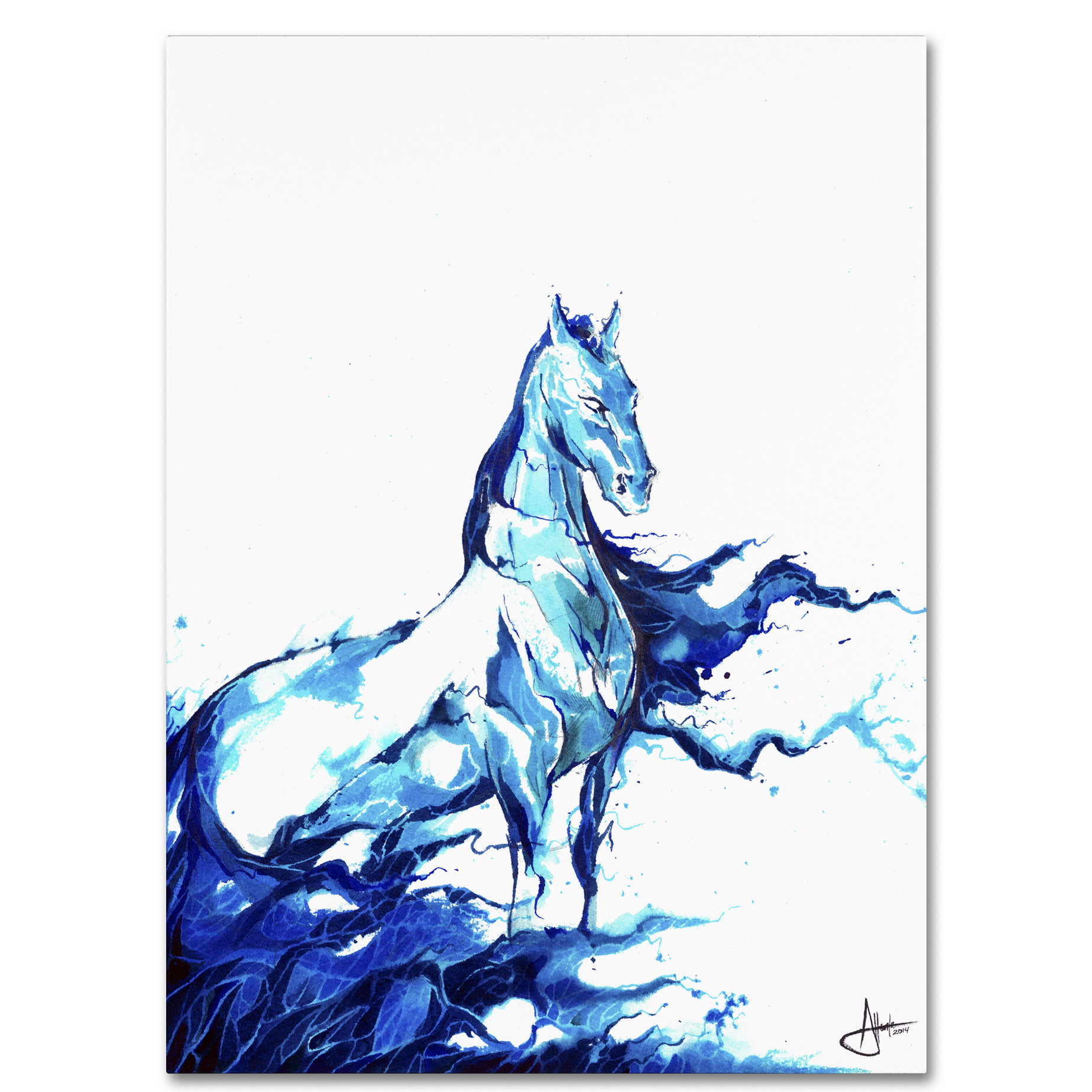 1847x1847 Trademark Art 'poseidon' Painting Print On Wrapped Canvas Wayfair