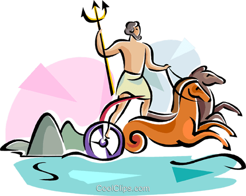 480x384 Greek Gods Poseidon God Of The Sea Royalty Free Vector Clip Art