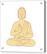 163x186 Gautama Buddha Sitting Lotus Position Drawing Digital Art