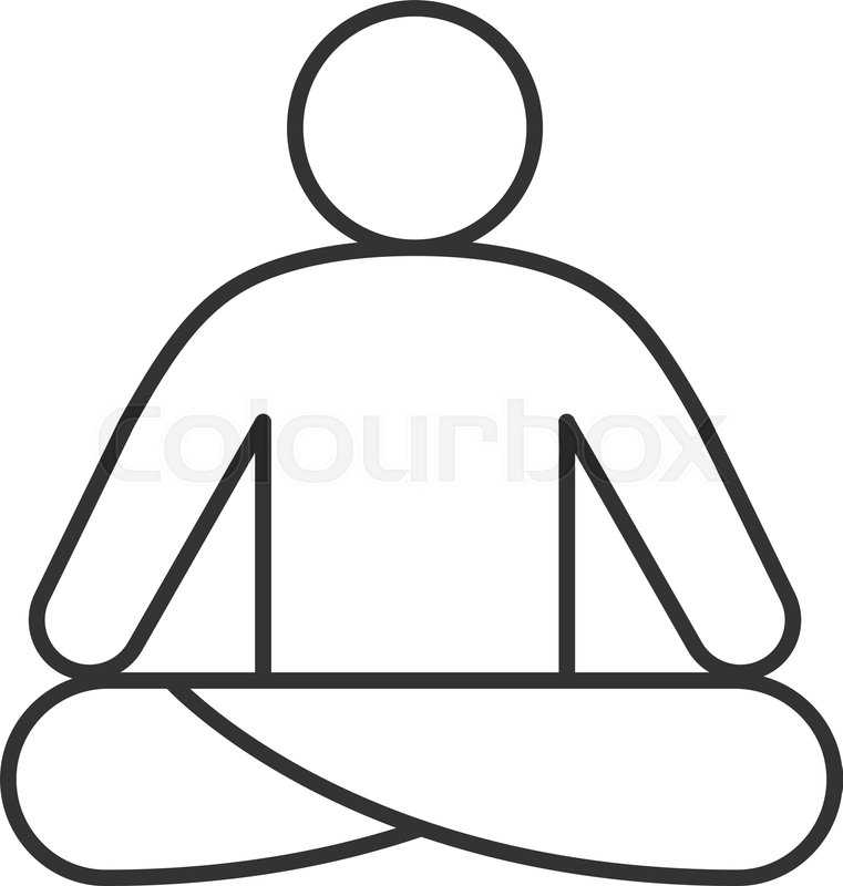 761x800 Yoga Position Linear Icon Thin Line Stock Vector Colourbox