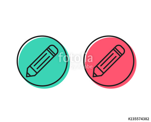 500x405 Pencil Line Icon Edit Sign Drawing Or Writing Equipment Symbol