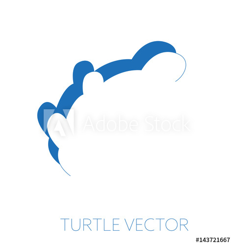 475x500 Turtle Minimal Vector Illustration, Monochrome Blue Drawing