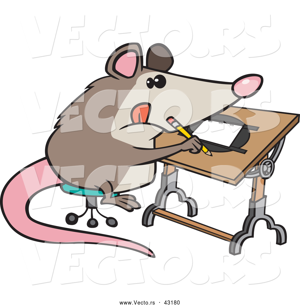 1024x1044 Vector Of A Smart Cartoon Artist Possum Drawing