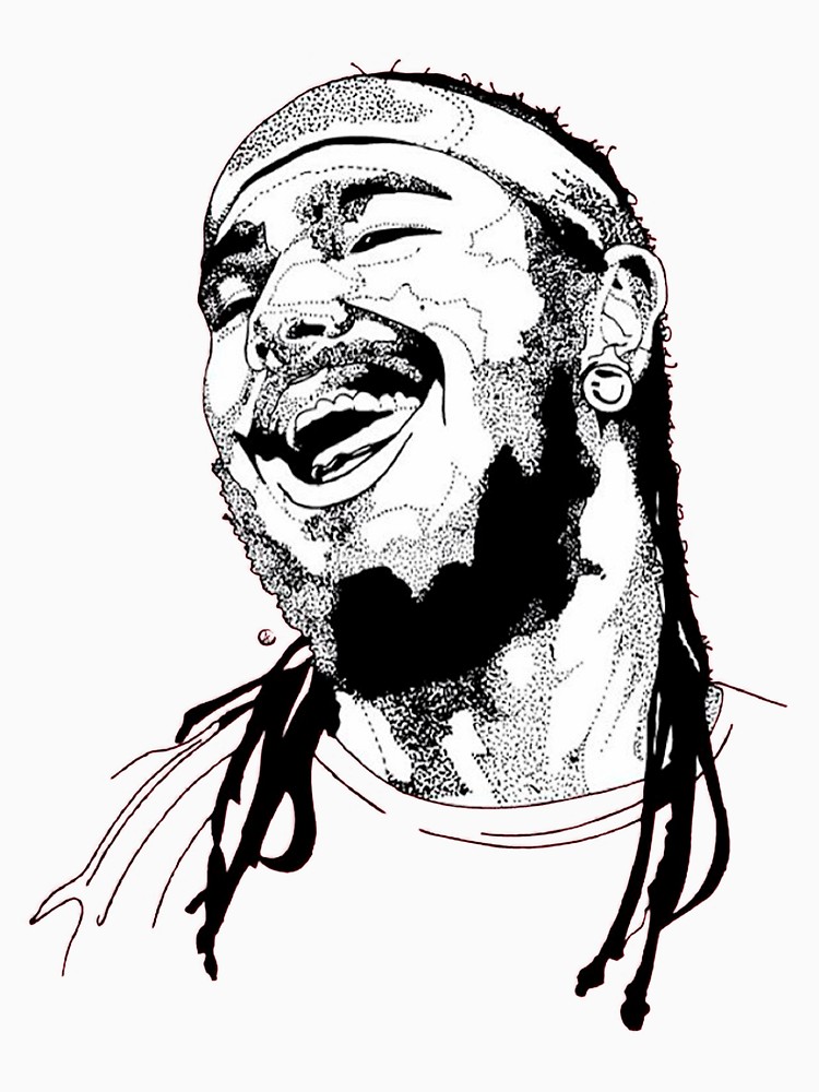 750x1000 Post Malone Drawing Unisex T Shirt, A T Shirt Of Cool, Music
