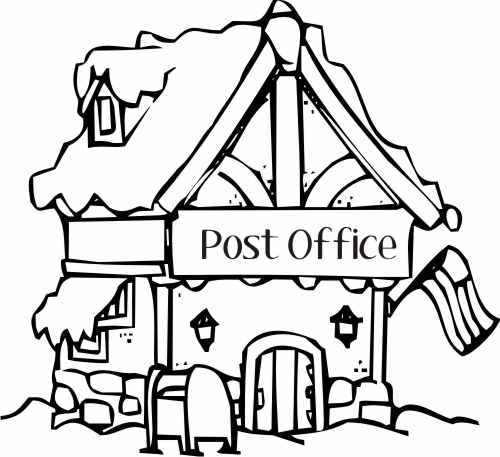 500x457 Christmas Village Post Office