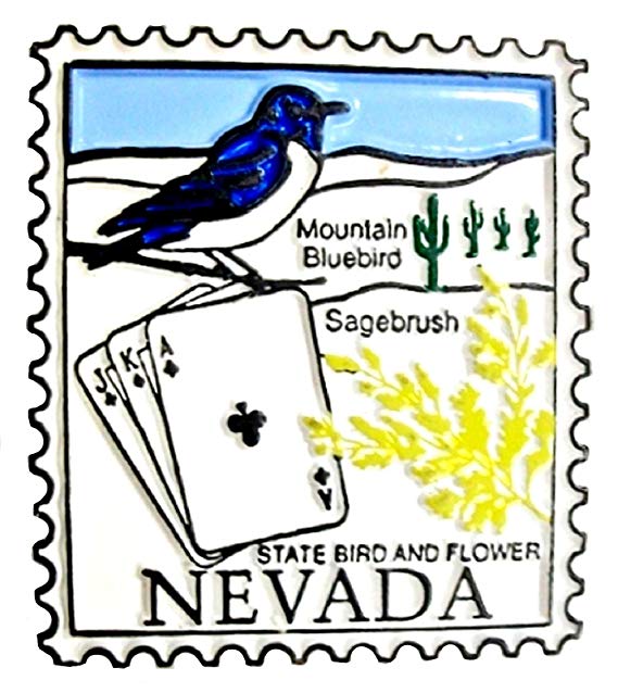 569x638 classic nevada postage stamp fridge magnet
