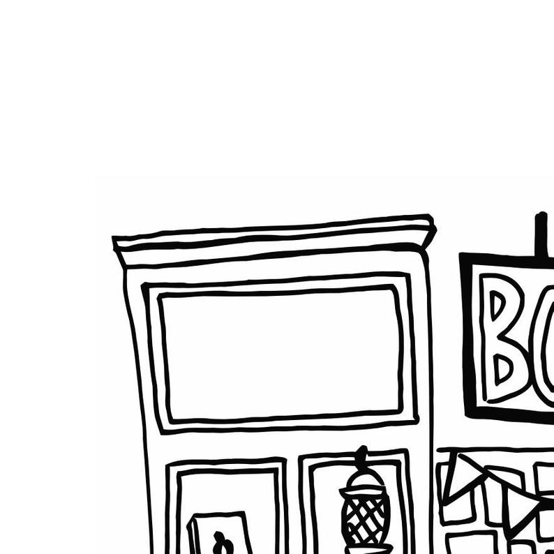 794x794 printable art melbourne bookshop hand drawn sketch etsy