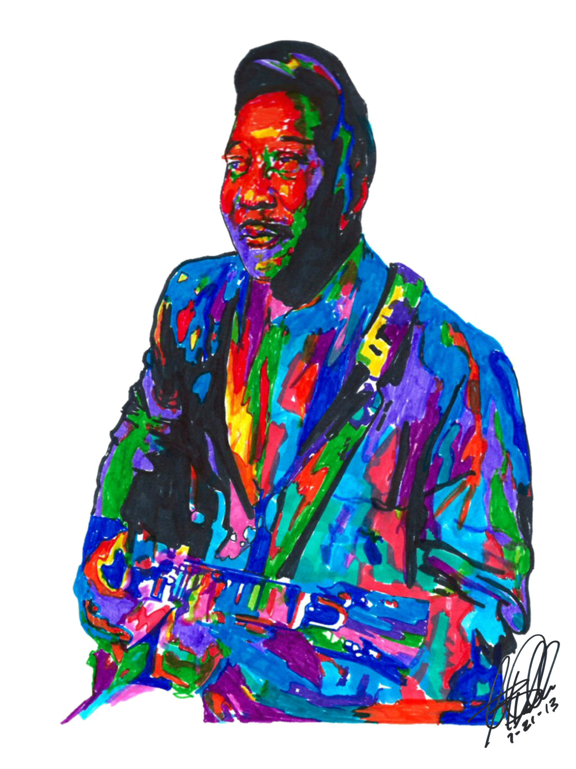1125x1500 Muddy Waters Poster From Original Drawing X Etsy